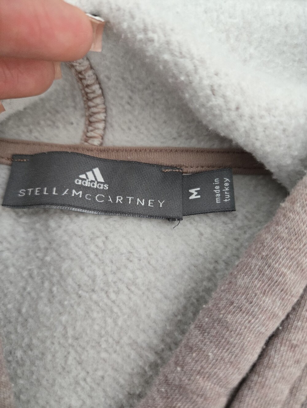 Adidas by Stella McCartney Ess Zip Hoodie. Organic Cotton Blend. Mauve. Size Med - Picture 10 of 10